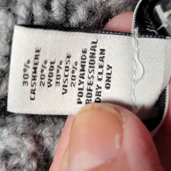 Cashmere grey warm wool turtleneck sleeveless tunic sweater small - Picture 13 of 13